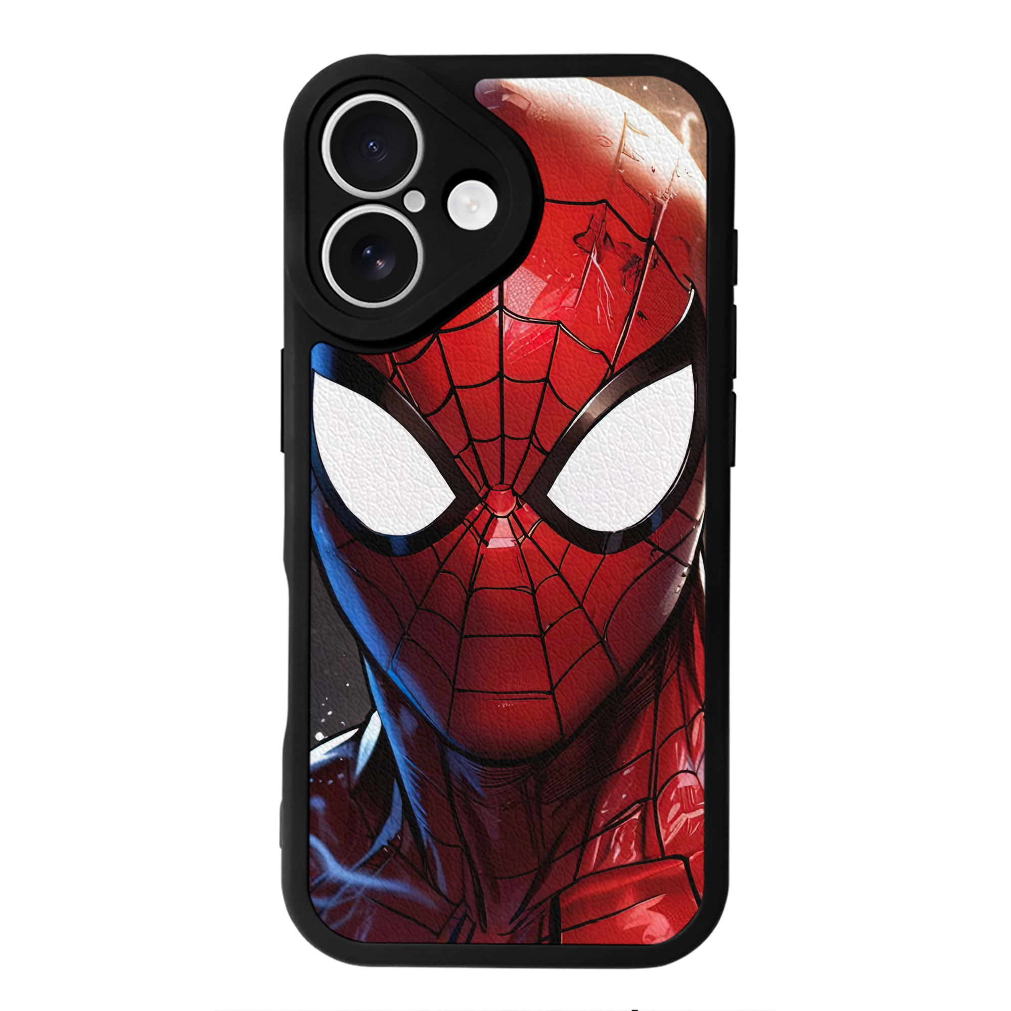 （画像用） Spider Man スパイダーマン 【iPhone 16シリーズ対応】シリコンスマホケース（レザー調） 材質：シリコン